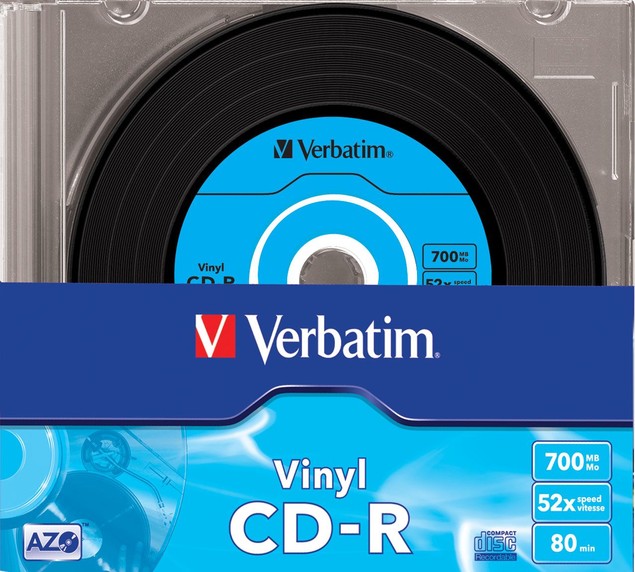 Verbatim CD-R AZO Data Vinyl - 700MB - 52x - 10-pack