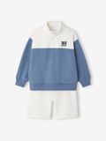 VERTBAUDET Icecat Set short sweater voor jongens middenblauw
