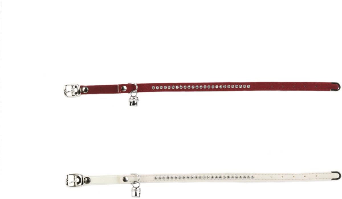 Beeztees Swarovski - Kattenhalsband - Rood - 24,5-30 cm rood