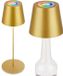 Briloner Calida - Oplaadbare Tafellamp - dimbaar - voor binnen en buiten - 3 in 1 - RGBW - IP44 - snoerloze - in hoogte verstelbaar - 36 x Ø 10,5 cm – goudkleurig