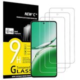 NEW'C 3 stuks gehard glas voor OPPO Reno 13 F / 13 FS 5G/4G, Reno 12 F 4G, Reno 12 FS 5G displaybeschermfolie effectief tegen krassen - ultra resistent - transparant - hardheid 9H glas