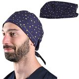 GIMA 20815 Hoofddeksel van 100% hoogwaardige pure popeline 40 katoen, absorberend, zeer ademend, latexvrij en bij 134 °C autoclaveerbaar.,sterren