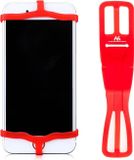 Maclean Universeel Fiets Houder Smartphone Flexibel Non-slip Rood
