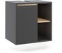Vicco Viola Wastafelonderbouw – 60 x 60 cm met open planken Grijs/Kunstnijverheid