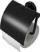 Geesa Nemox Black Porte-rouleau de papier toilette avec abattant - Noir - 12 cm