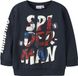 NAME IT Jongens Sweater NMMFLOYD SPIDER NREG SWEAT BRU MAR - Maat 104 - Katoen/Elastaan - Lange Mouw - Ronde Hals - Navy Blazer