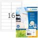HERMA 10730 printeretiket Wit Zelfklevend printerlabel A4 99,1 x 33,8 mm (1280 etiketten)