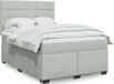 Maison Exclusive - Boxspringbed met matras, lichtgrijs, 140x200 cm, fluweel