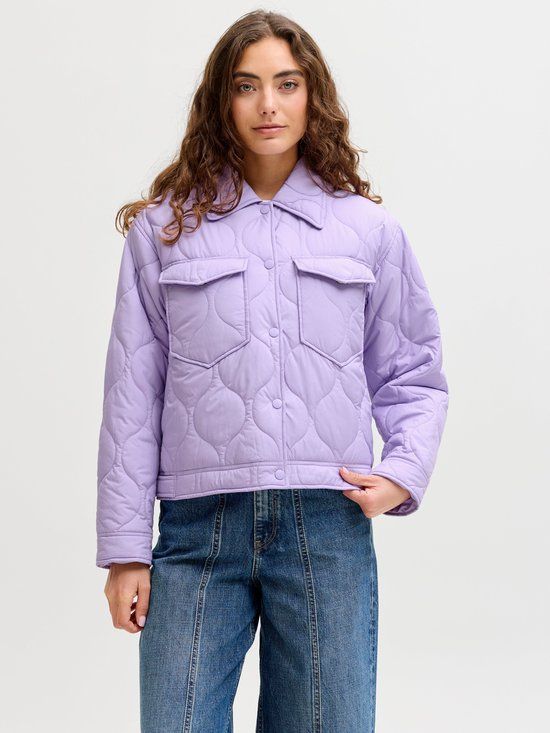 JJXX Jack & Jones Jxhope Allie Quilted Jacket OTW Sn - Damesjas - Korte mouw - Lange mouw - Unisex - Volwassenen - Polyester - Paars