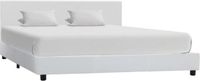 vidaXL Bedframe Kunstleer Wit 160x200 cm