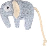 JCHAT Flamingo Blaro - Knuffel Olifant - Blauw - 8,5x5x7cm