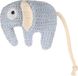 JCHAT Flamingo Blaro - Knuffel Olifant - Blauw - 8,5x5x7cm