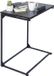 Merkloos Relaxdays bijzettafel, C-tafel, kantelbaar, 66 x 55 x 35 cm (h x b x d), zwart
