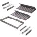 Emuca - Kit de tiroir à chaussures extensible pour armoires Quartz, réglable, module 800mm, Acier, aluminium et plastique, Titane