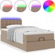 vidaXL - Lit coffre avec matelas et LED - 90x200cm - similicuir