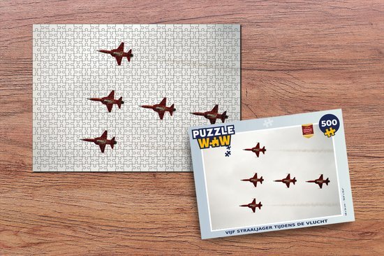 MuchoWow Puzzel Vijf straaljagers tijdens de vlucht - Legpuzzel - Puzzel 500 stukjes