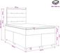 vidaXL Boxspringbed met matras met hoofdeinde Taupe 120 x 190 cm Stof