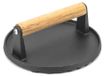 Presse à viande Fonte - 17,5 cm - Revêtement antiadhésif - Manche en bois