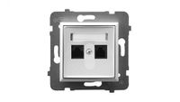 Ospel GPK-2U/K/m/00 stopcontact, wit, IP20, 71 mm, 67 g