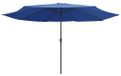 Azurblauwe Tuinparasol met Zwengel en 390 cm Diameter