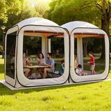 Vevor Campingtent, 365,76 X 182,88 cm, 2-in-1 Pop-Up Tent, Beige