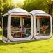 Vevor Campingtent, 365,76 X 182,88 cm, 2-in-1 Pop-Up Tent, Beige