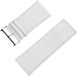 Pure Grey Horlogeband kalfsleder Louisiana-structuur bandbreedte 40 mm wit, onderkant ook kalfsleer nubuck daarom anti-allergisch