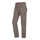 BP 1960-570-0050-34l stofmix met stretch werkbroek voor mannen, slank silhouet met hogere taille op de rug, 65% polyester/35% katoen, notenboom, 34L maat