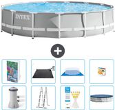 Intex Rond Prism Frame Zwembad - 457 x 107 cm - Grijs