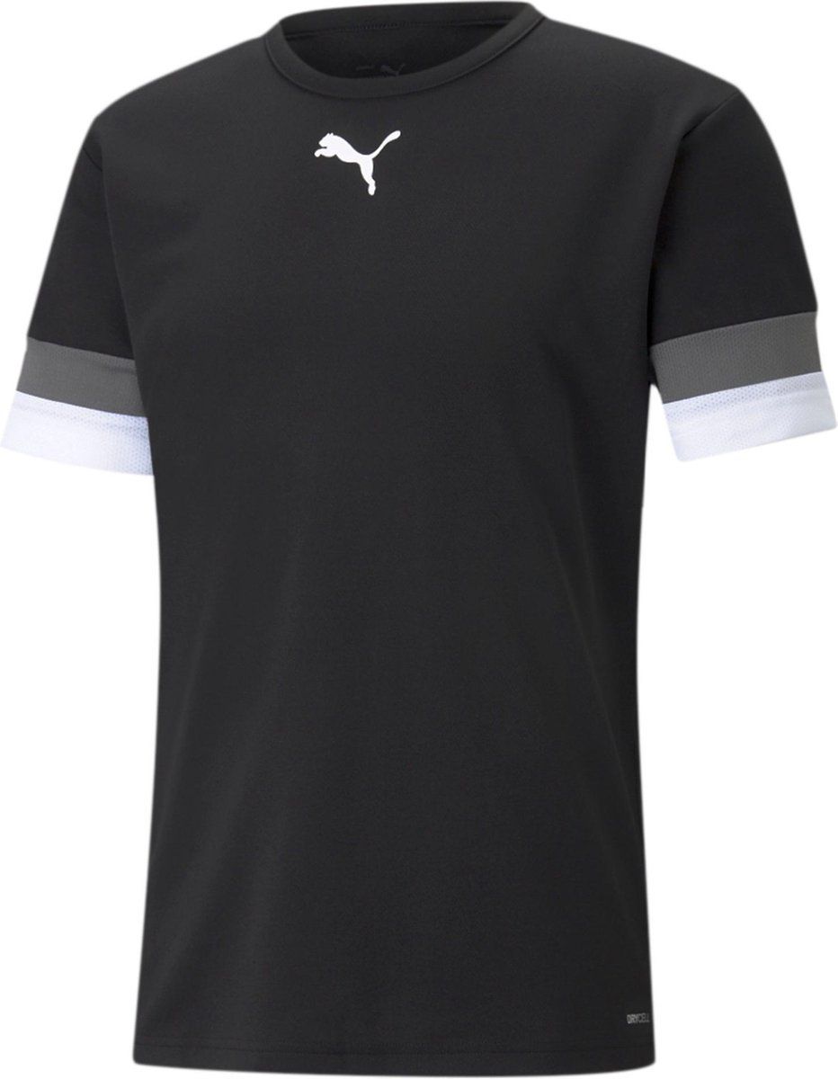 PUMA Men's Shirt - Black-Smoked Pearl-Puma White - L - Polyester