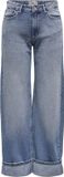 ONLY - ONLELLA MW WIDE FOLD UP DNM TAI519 - Meisjes Jeans Blauw Katoen W25 x L32
