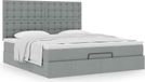 Maison Exclusive - Cadre de lit ottoman avec matelas, gris clair, 180x200 cm, textile