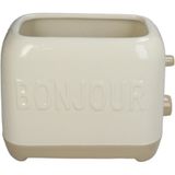 Kersten Bloempot toaster fijn aardewerk ivory 22.6x13x17cm