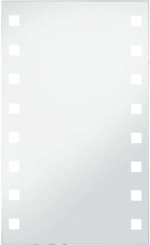 vidaXL Badkamerspiegel LED 60x100 cm Rechthoekig Modern Zilver