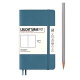 Megamoviestore Leuchtturm1917 A6 Pocket Notitieboek Blanco Softcover Stone Blue