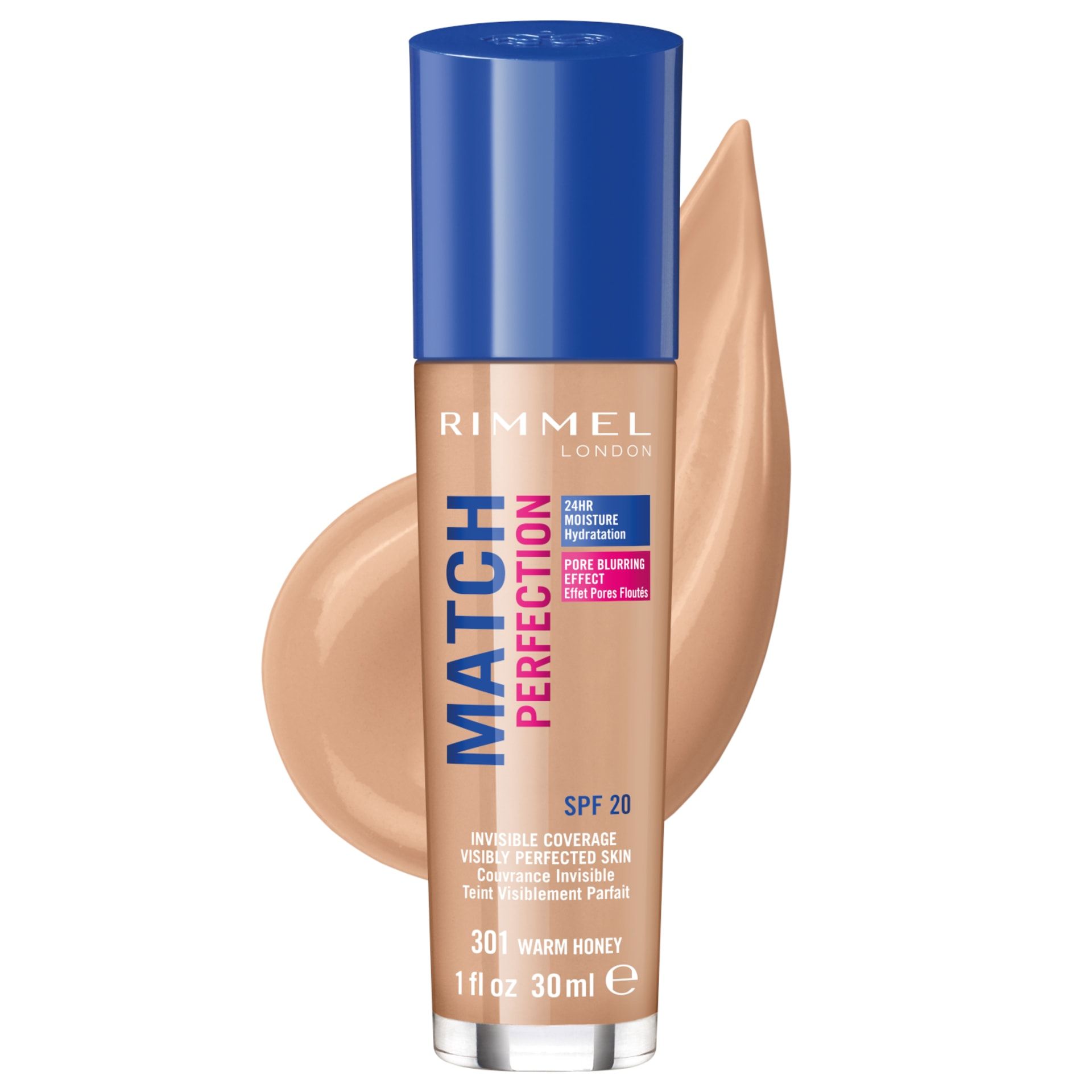 Rimmel Match Perfection Foundation - 301 Warm Honey - 30ml