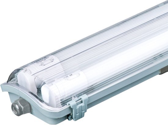 V-tac LED TL Armatuur 120cm, 36w, 6500K Daglicht Wit, 3400 Lumen IP65, incl. 2x led buis 120cm