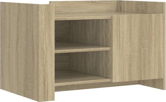 vidaXL Salontafel 80x50x50 cm Bewerkt Hout Sonoma Eikenkleurig