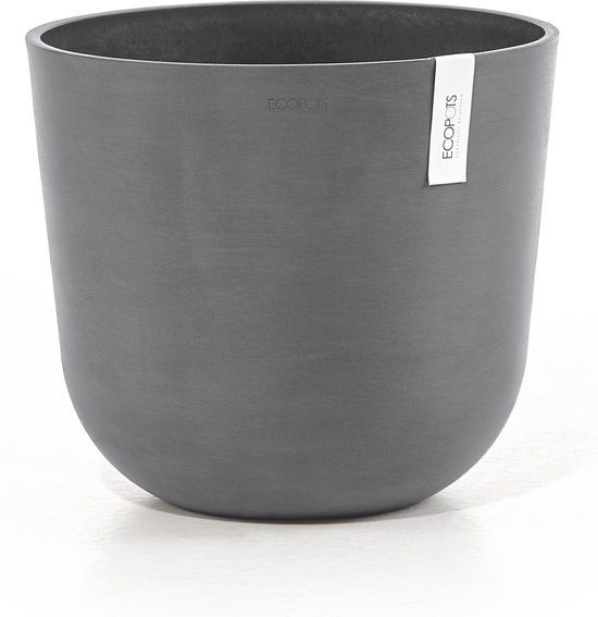 Ecopots Oslo 35 - Grey - Ø35 x H30.5 cm - Round Plant Pot