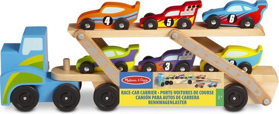 Melissa & Doug Extragrote Vracht-Wagen Met Raceauto'S