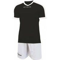 Givova Kit Revolution Voetbalshirt met Shorts - wit/zwart
