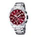 Festina F20463/5 Herenhorloge Chronograaf Roestvrij Staal Zilverkleurig Rood 44mm