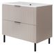 3E 3xE living.com Badkamerkast, kasjmierkleurig met zwarte handgreep, 80 x 77 x 46 cm