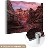 MuchoWow® Glass Painting 60x40 cm - Acrylic Glass Painting - Grand Canyon Landscape - Photo on Glass - Paintings