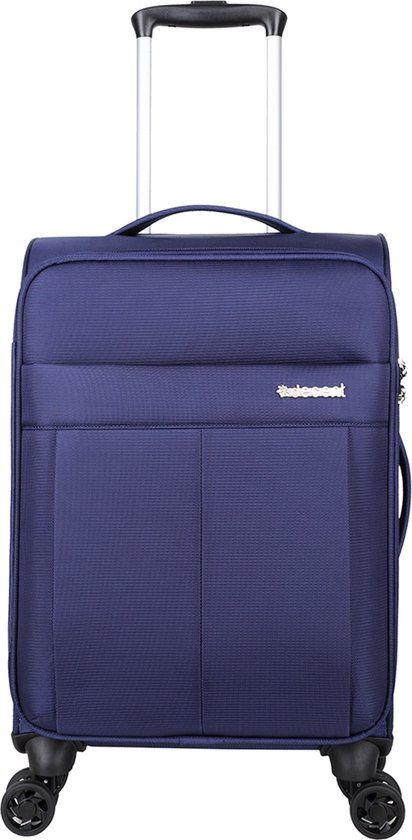 Decent D-Upright Handbagage Koffer 55 cm - Donkerblauw - TSA Slot - 4 Wielen - 34L