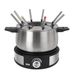 Silva Schneider PK-F 140 Elektrische fondue, 1500 W, roestvrijstalen pan van 1,4 l, voor 8 personen, traploze thermostaat, oververhittingsbeveiliging, antislip poten