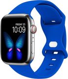 Strap-it Classic Siliconen bandje - Blauw - Geschikt voor Apple Watch 44/45/46/49mm