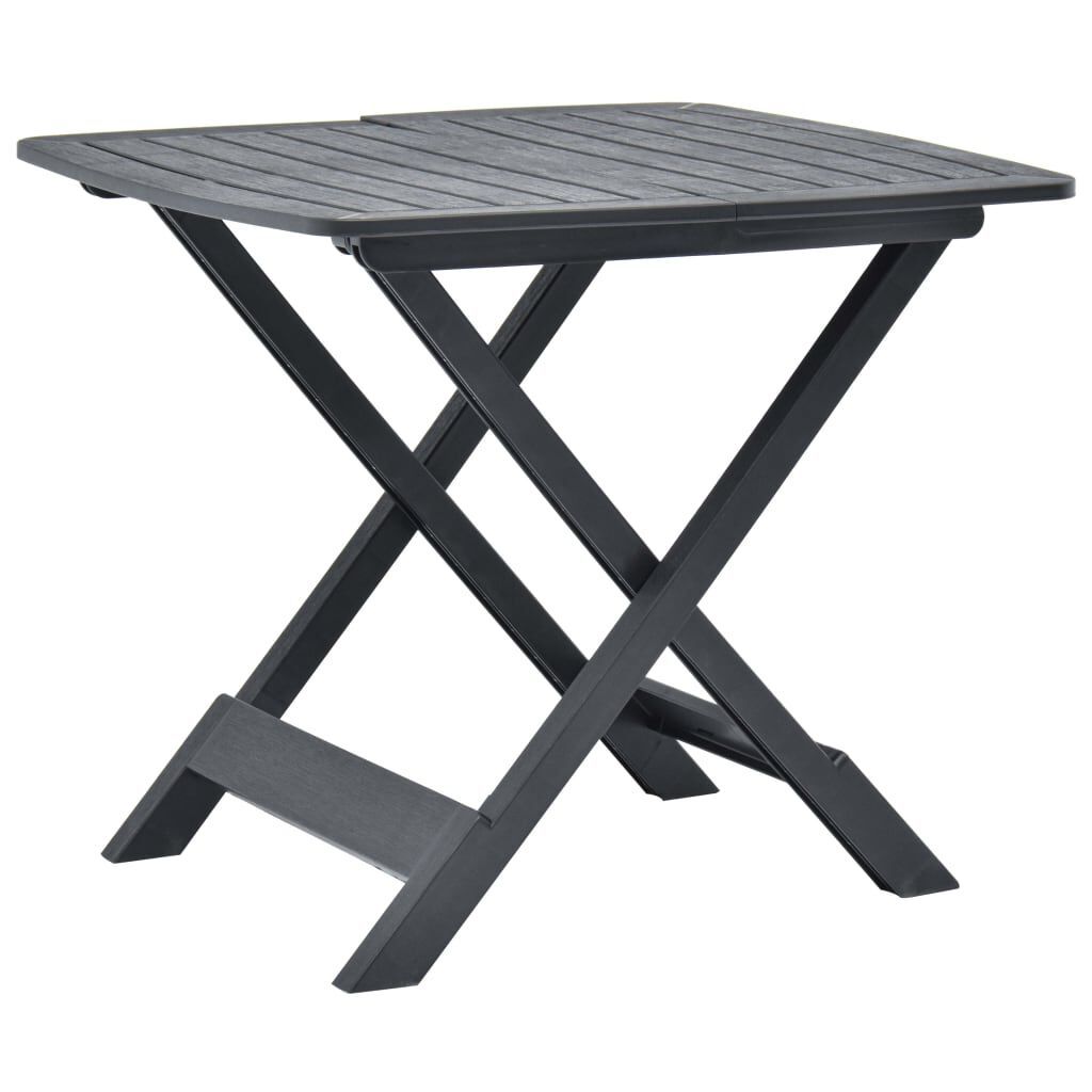 vidaXL Tuintafel - Inklapbaar - 79x72x70 cm - Kunststof - Antraciet