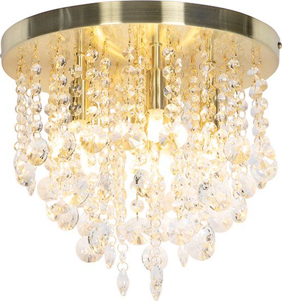 QAZQA Medusa CL - Art Deco Plafondlamp - 6 Lichts - Goud/Messing - Ø 30 cm