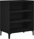 vidaXL Dressoir Zwart Eiken 57 x 35 x 70 cm Bewerkt Hout